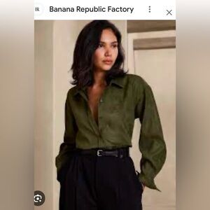 Banana Republic Factory Vegan Suede Oversized Shirt XS